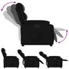 vidaXL Sill&oacute;n reclinable elevable cuero artificial negro