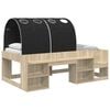 vidaXL Cama con T&uacute;nel 3 uds. Roble Sonoma y Negro Madera de ingenier&iacute;a
