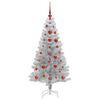vidaXL &Aacute;rbol de Navidad con 150 LED con soporte Plateado 120 cm PET