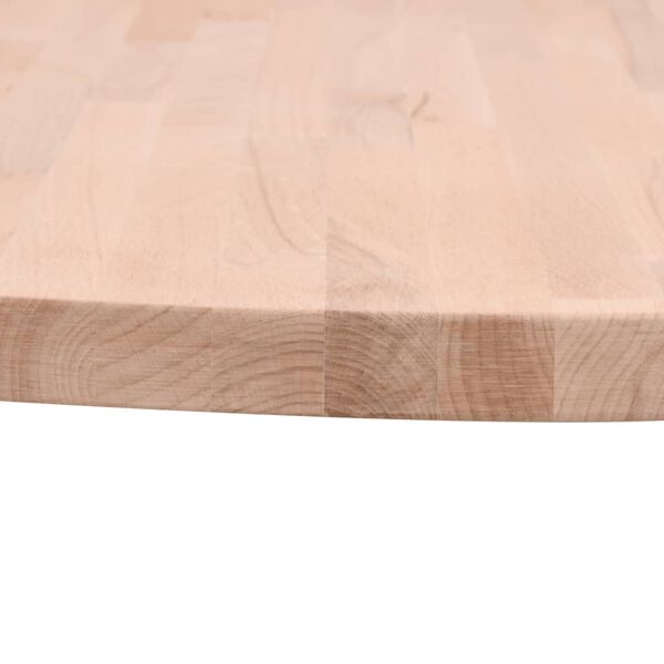 vidaXL Tablero redondo de madera maciza de haya &Oslash;90x2,5 cm