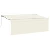 vidaXL Toldo retr&aacute;ctil Crema 400 x 200 cm Poli&eacute;ster y Aluminio