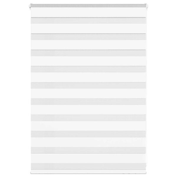 vidaXL Estor cebra blanco 110x100 cm tejido ancho 105,9 cm poli&eacute;ster