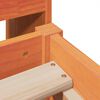 vidaXL Cama sin colchón madera maciza de pino marrón cera 100x200 cm