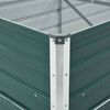 vidaXL Arriate de acero galvanizado verde 400x80x45 cm