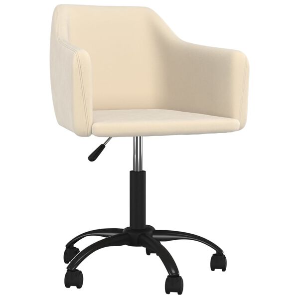 vidaXL Silla de comedor giratoria 6 uds terciopelo crema