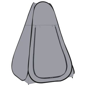 vidaXL Tienda de ducha desplegable gris