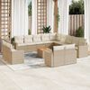 vidaXL Set sof&aacute;s de jard&iacute;n 14 pzas con cojines rat&aacute;n sint&eacute;tico beige