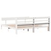 vidaXL Estructura de cama sin colch&oacute;n madera maciza blanca 200x200 cm