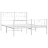 vidaXL Estructura cama sin colch&oacute;n con estribo metal blanco 140x190 cm