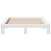 vidaXL Estructura de cama sin colch&oacute;n madera de pino blanca 150x200 cm