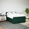 vidaXL Cama box spring con colch&oacute;n terciopelo verde oscuro 140x190 cm