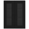 vidaXL Armario de pared negro 69,5x34x90 cm