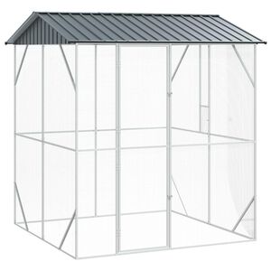 vidaXL Jaula para Aves Antracita 215 x 208 x 247 cm Acero Galvanizado