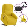 vidaXL Sill&oacute;n reclinable masaje el&eacute;ctrico elevable terciopelo amarillo