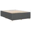 vidaXL Cama sin colch&oacute;n tela gris oscuro 140x190 cm
