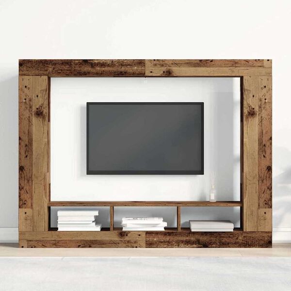 vidaXL Gabinete de TV Madera vieja 152 x 22 x 113 cm
