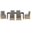 vidaXL Conjunto de Comedor de Jard&iacute;n 7 pcs Beige y Gris Claro