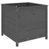 vidaXL Jardinera madera maciza de pino gris 82,5x82,5x78 cm