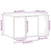 vidaXL Mueble arenero para gatos madera envejecida 60x40x40 cm