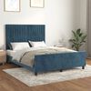 vidaXL Estructura de cama sin colch&oacute;n terciopelo azul oscuro 140x200cm