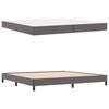 vidaXL Estructura de cama con colch&oacute;n Gris 200 x 200 cm tela