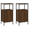 vidaXL Mesitas noche 2 uds madera ingenier&iacute;a marr&oacute;n roble 41x31x80 cm
