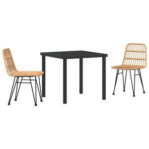 vidaXL Conjunto de Comedor de Jard&iacute;n 5 pcs Negro