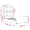 vidaXL Estructura de cama con cabecera Gris claro 80 x 200 cm tela