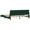 vidaXL Estructura de cama sin colch&oacute;n Hanko terciopelo verde oscuro 200x200 cm