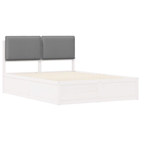 vidaXL Estructura de Cama con Cabecera Tapizada Gris Claro