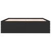 vidaXL Estructura de cama madera de ingeniería negra 180x200 cm