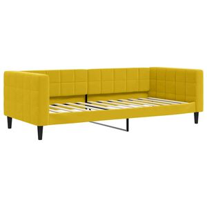 vidaXL Sof&aacute; cama sin colch&oacute;n terciopelo amarillo 90x200 cm