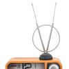 vidaXL Reloj de mesa naranja y negro hierro y MDF 25x11x48 cm