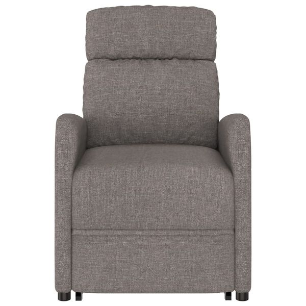vidaXL Sill&oacute;n elevable tela gris taupe