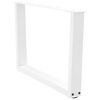 vidaXL Patas para mesa de centro en forma de V (2 unidades), color blanco, 70 x (42-43,3) cm, acero