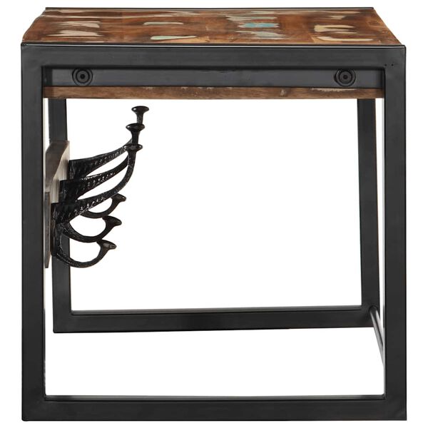 vidaXL Perchero multicolor madera maciza reciclada 80x35x35 cm