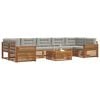 vidaXL Conjunto de sof&aacute;s de exterior 8 pcs Gris Natural y Claro