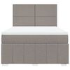 vidaXL Cama box spring con colch&oacute;n tela gris taupe 140x190 cm