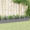vidaXL Jardinera con clavijas PP gris claro 363,5x43,5x43,5 cm