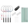 vidaXL Set de b&aacute;dminton con 4 raquetas y red 620x151 cm