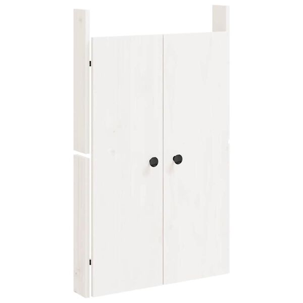 vidaXL Puertas de cocina exterior madera maciza pino blanco 50x9x82 cm