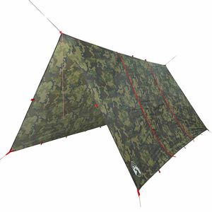 vidaXL Lona de camping impermeable camuflaje 451x420 cm