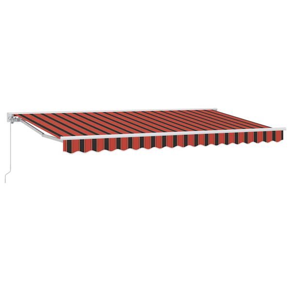 vidaXL Toldo Retr&aacute;ctil Naranja y Negro 400 x 200 cm Poli&eacute;ster y metal