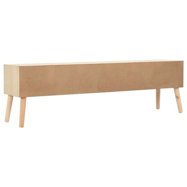 vidaXL Mueble para TV con 6 cajones madera maciza de pino 130x30x40 cm