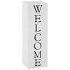 vidaXL Parag&uuml;ero dise&ntilde;o Welcome acero blanco