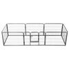 vidaXL Corral para perros 8 paneles de acero 60x80 cm negro