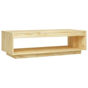 vidaXL Mesa de centro de madera maciza de pino 110x50x33,5 cm