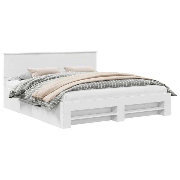 vidaXL Estructura de cama 200 x 200 cm Madera de ingenier&iacute;a