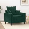 vidaXL Sill&oacute;n de terciopelo verde oscuro 60 cm