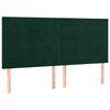 vidaXL Cama box spring con colch&oacute;n terciopelo verde oscuro 200x200 cm